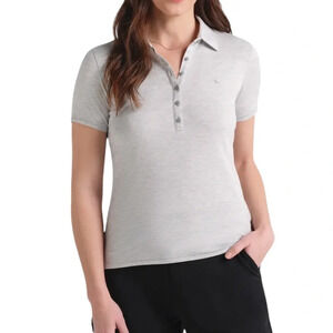 Travis Mathew Featherweight Polo Five Iron Golf Logo Gray Size M